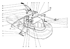 Toro 56100 (732) - Toro Sportsman Rear-Engine Riding Mower (SN: 002000001 - 002999999) (1972) Cutter Housing Linkage