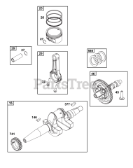 Briggs & Stratton 38E347-0016-G1 - Briggs & Stratton Horizontal Engine Crankshaft Group