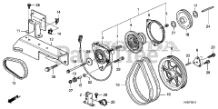 Honda HS1336 I A (SBAJ) - Honda 36" Snow Blower, Made in Japan (SN: SBAJ-5000001 - SBAJ-9999999) CLUTCH + DRIVEN PULLEY (2)