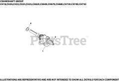 Kohler CH20-64603 - Kohler Command PRO Twin Engine, Made for Toro, 20hp, 14.9kW Crankshaft Group 1-24-7 CH18-750