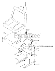 Cub Cadet 1541 (141-651-100) - Cub Cadet Garden Tractor (SN: 800000 - 816508) Seat And Track Assembly