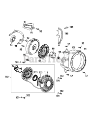 Troy-Bilt 170-PU - Troy-Bilt Engine 170-PU Flywheel &amp; Blower Housing