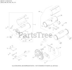 Kohler LH685-0002 - Kohler Aegis Engine, Basic Version, 23hp 11 Exhaust