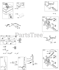 Briggs & Stratton 197412-1124-E2 - Briggs & Stratton Horizontal Engine Controls, Fuel Tank Group, Governor Springs