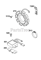 Briggs & Stratton 19N137-0087-H5 - Briggs & Stratton Horizontal Engine Alternator Group