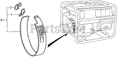 Honda EM3500X A (EA6) - Honda Generator, Made in Japan (SN: EA6-2000001 - EA6-3000000) RECOIL STARTER COVER