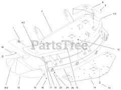 Toro 78232 - Toro 42" Side-Discharge Mower Deck for 260 Series Tractors (SN: 210000001 - 210999999) (2001)
