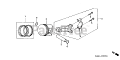 Honda GX270 QXC9/A (GCAB) - Honda Engine, Made in Japan (SN: GCAB-2000001 - GCAB-9999999) PISTON