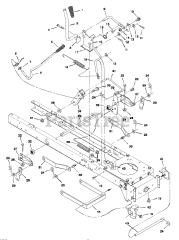 Briggs & Stratton 40530x83A - Briggs & Stratton 40" Lawn Tractor (1997) Mower Housing Suspension