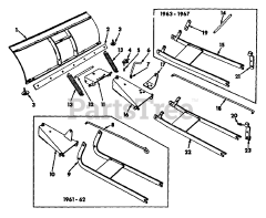 Cub Cadet Accessory - Cub Cadet 42", 54" Push Blade Blade, Main Frame and Springs-Tractor S/N 400,000 &amp; Below