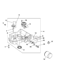 Cub Cadet RZT-50 KH (17YF2ACP010) - Cub Cadet 50" RZT Zero-Turn Mower, Kohler (2012) Kohler SV725-3030 Oil Pan &amp; Lubrication
