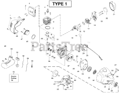 Poulan Pro PP 258 TP - Poulan Pro Pole Saw, Type 1 Engine Type 1
