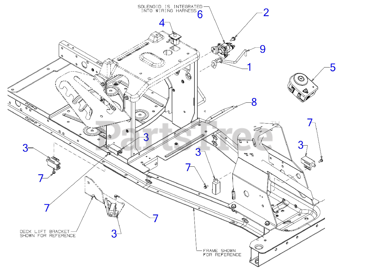 Columbia CR 30 H (13A721JD897) Columbia Lawn RearEngine Riding Mower (2017) Electrical Parts