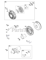 Briggs & Stratton 25T237-0325-H7 - Briggs & Stratton Horizontal Engine Flywheel, Ignition, and Starter Group