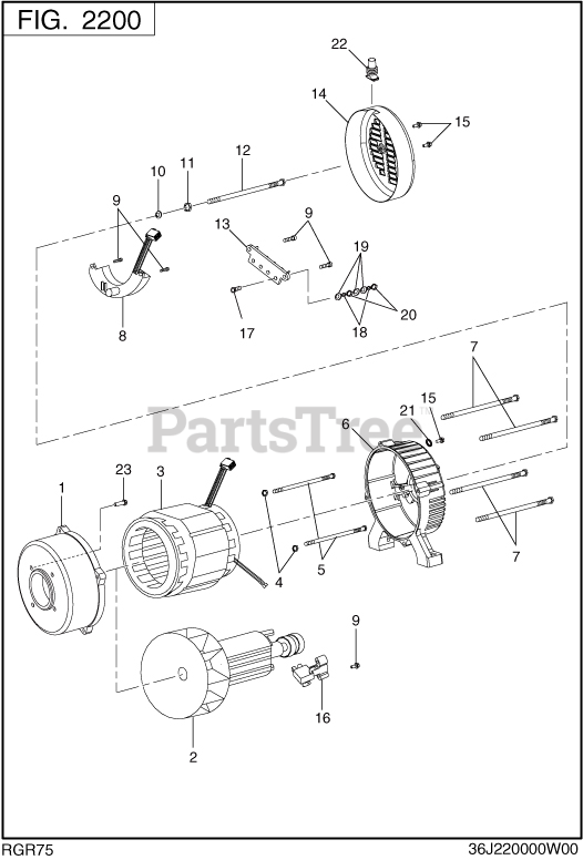 Subaru Robin SGX7500 (RGR75023020) Subaru Robin Generator 2200