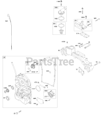 Briggs & Stratton 474177-0100-E1 - Briggs & Stratton Horizontal Engine Crankcase Cover/Sump, Intake Manifold