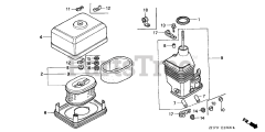 Honda GX120 K1 SX (GC01) - Honda Engine, Made in Japan (SN: GC01-2000001 - GC01-4299999) AIR CLEANER (1)