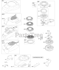 Briggs & Stratton 12Q502-0307-B1 - Briggs & Stratton Vertical Engine Blower Housing/Shrouds, Flywheel, Rewind Starter