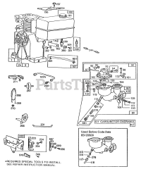 Briggs & Stratton 80432-9434-41 - Briggs & Stratton Horizontal Engine Carburetors, Fuel Tank Assy.