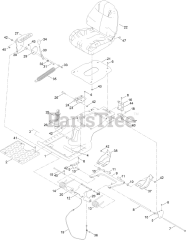Toro 77502 - Toro 50" TimeCutter MyRide Zero-Turn Mower (SN: 417162420 - 417399999) Seat Pan Assembly
