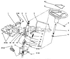 Toro 72062 (264-6) - Toro Yard Tractor (SN: 049000001 - 049999999) (1994) Steering Wheel And Tilt