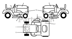 Husqvarna LTH 1842 (960410394-00) - Husqvarna 42" Lawn Tractor (2018-05) DECALS