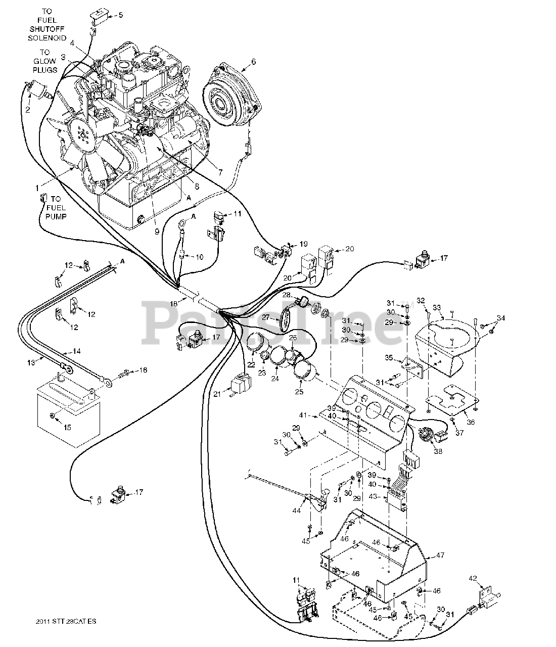Scag Turf Tiger Kawasaki Safety Wiring Diagram Scag STTII-72V-31DFI Scag Turf Tiger II 72" Zero-Turn Mower, 31hp Kawasaki  (SN: M2700001 M2799999) STTII Electrical System Parts Lookup And Diagrams  PartsTree