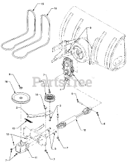 Cub Cadet 341 (190-341-100) - Cub Cadet 42" Snow Thrower Attachment Drive System Components