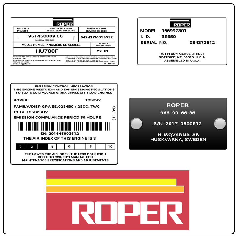 Roper Parts by Equipment PartsTree